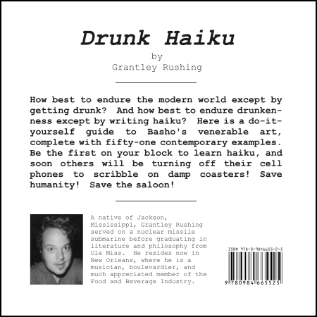 Drunk Haiku back cover