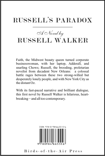 Russell's Paradox back cover